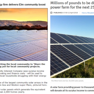 Burnham and Weston Energy CIC Makes a Splash in Local News