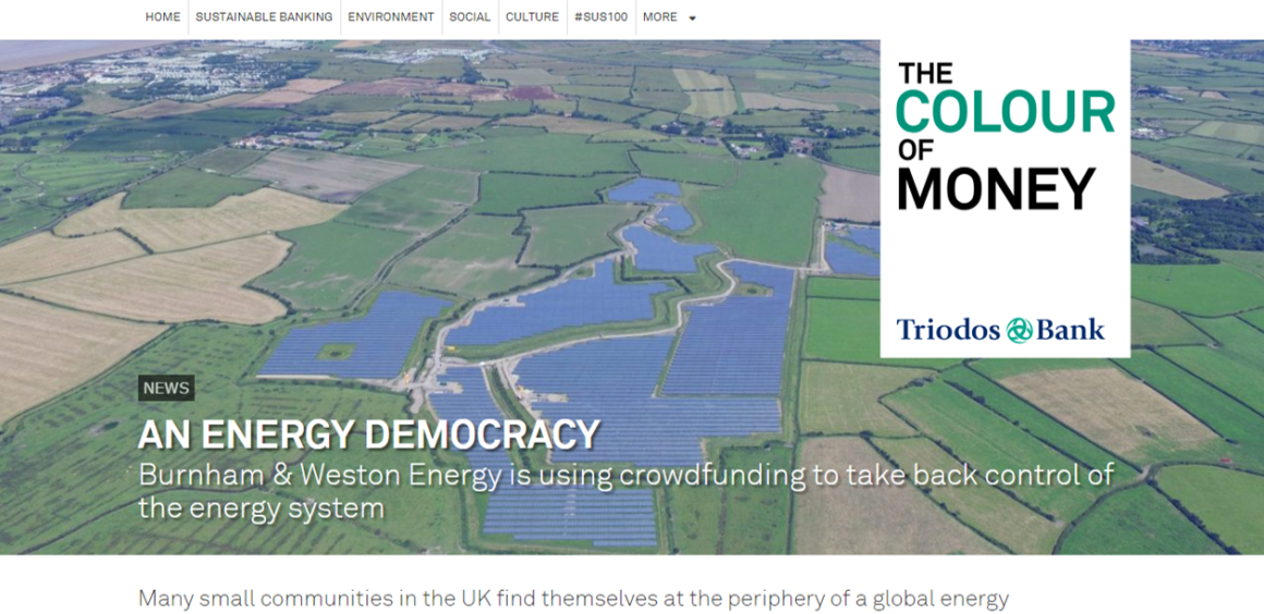 Burnham and Weston Energy CIC Mentioned in The Colour of Money